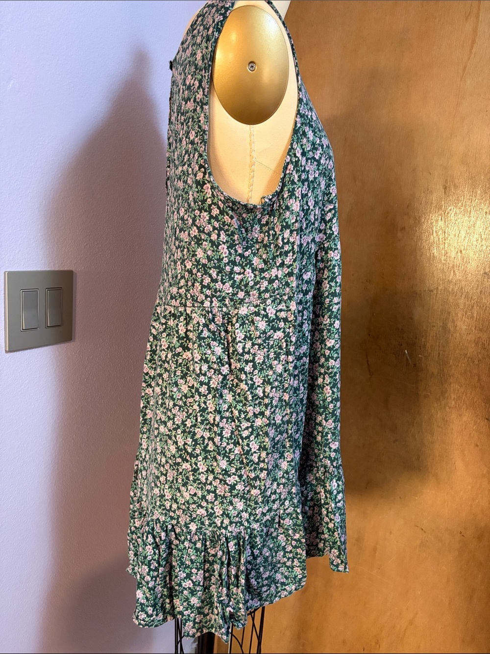American Eagle Outfitters Green Floral Midi Dress - Picture 2 of 5